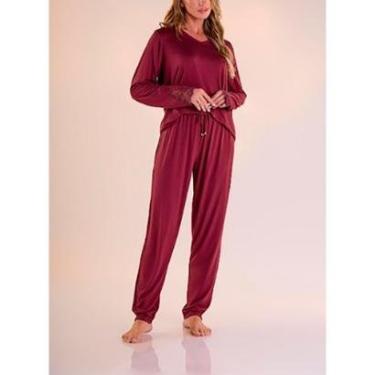 Imagem de Pijama Longo Pzama 100184 Feminino Viscolycra T. P/EG-Feminino