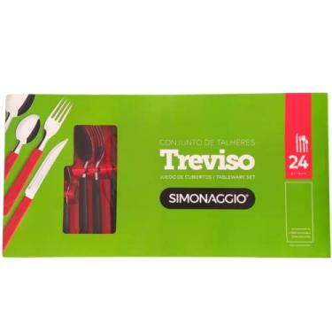 Imagem de Conjunto de talheres Simonaggio Treviso (conjunto com 24) talheres, tamanho único, preto