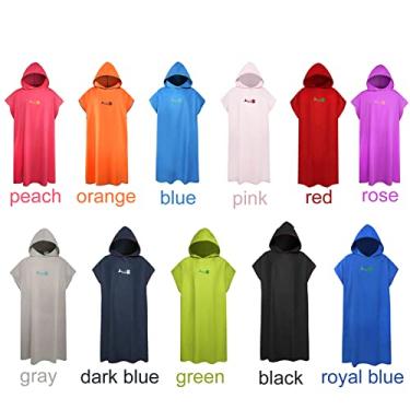 Imagem de Tingpai Toalha de banho de surf Poncho Robe de secagem rápida com capuz Cobertor de p ia de microfib Toalha de banho Toalha de banho Fato de mergulho Poncho de p ia pa adultos