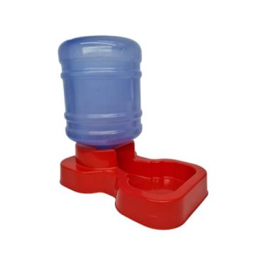 Imagem de Bebedouro Pet Automático Grande Porte Com Bombona Galão de 10 Litros Cães e Gatos (Vermelho)