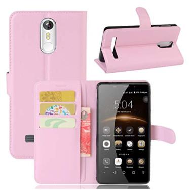 Imagem de LEAGOO M8 Capa, carteira flip de couro PU premium com compartimento para cartão, suporte e fecho magnético [capa interior TPU à prova de choque] Compatível com LEAGOO M8