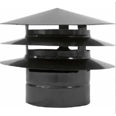 Imagem de Chapéu Aletado em Aço Carbono 200mm Preto ArteInoxx - ZORZINCO