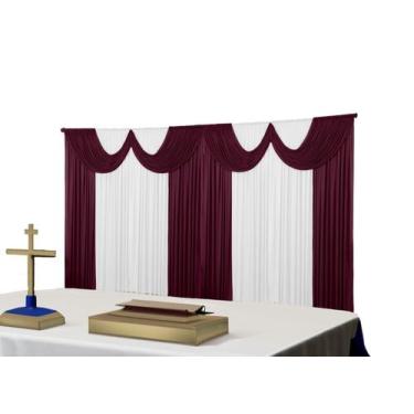 Imagem de Cortina Paris Malha Igreja Festas Eventos 8 metros - Dennis Confecções