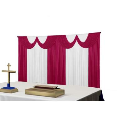 Imagem de Cortina Paris Malha Igreja Festas Eventos 8 metros - Dennis Confecções