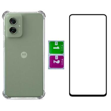 Imagem de Capa Proteção Anti Impacto Para Moto G55 + Pelicula Vidro 3d - Mustang