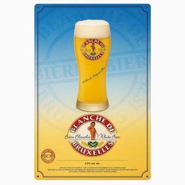 Imagem de Placa de Metal Blanche De Bruxelles Bebida - Armazém WEB