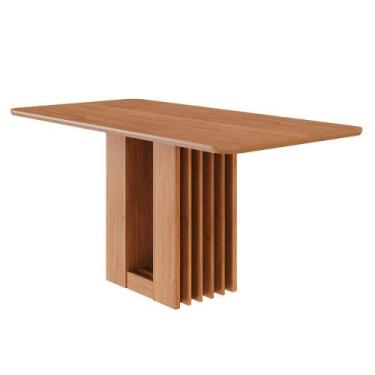 Imagem de Mesa de Jantar para 6 Pessoas 160x80cm Cinamomo Tampo em MDF - Cimol