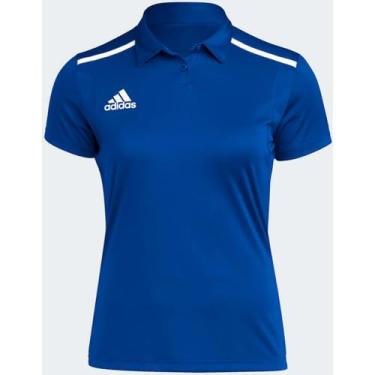 Imagem de adidas Camisa polo feminina Team Issue Royal | Branca GG