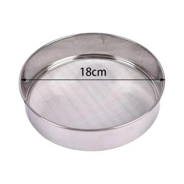 Imagem de Filtro De Farinha De Aço Inoxidável Redondo, peneiras De Malha De Cozi