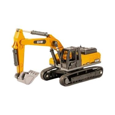 Imagem de Escavadeira De Brinquedo Infantil Em Liga Metálica E Plástico Com Luz 