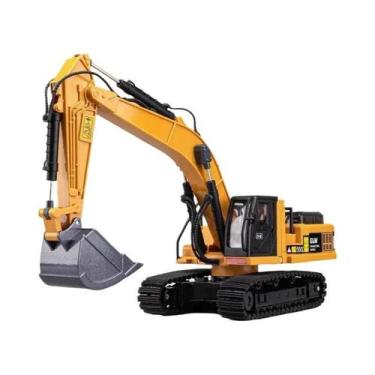 Imagem de Escavadeira De Brinquedo Infantil Em Liga Metálica E Plástico Com Luz 