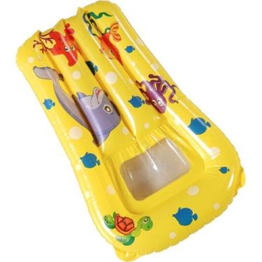 Imagem de Boia Colchão Infantil Fundo do Mar 75x50cm - Bene Casa, Amarelo