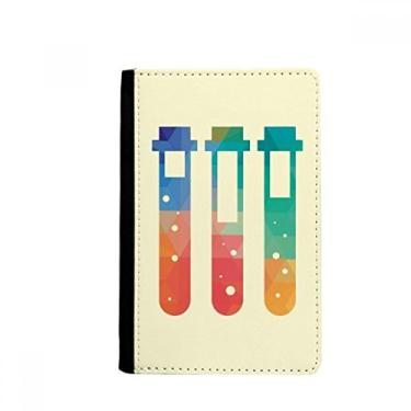 Imagem de Different Liquids Test Tubes Química Porta-passaporte Notecase Burse Carteira Porta-cartão