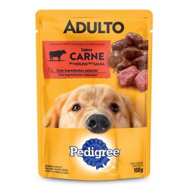 Imagem de Ração Úmida para Cachorro Pedigree Adulto Sabor Carne ao Molho em Sach