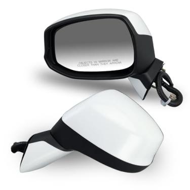 Imagem de MOFOAP Espelho lateral do motorista compatível com Honda Civic 2012 2013 2014 2015 Espelho retrovisor com vidro elétrico, não aquecido dobrável manual branco