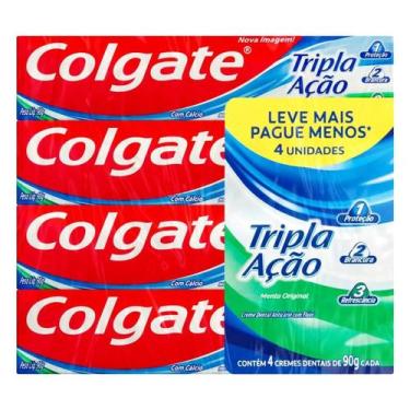 Imagem de Creme Dental Colgate Tripla Ação Leve + Pague - Com 4 Un 90G
