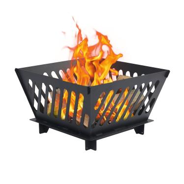 Imagem de LTSEAME Lareira portátil de 43 cm para lareira externa dobrável adequada para acampamento, piqueniques, pátios, fogueiras de jardim e lenha ao ar livre com bolsa de armazenamento (trapézio S-43 cm)