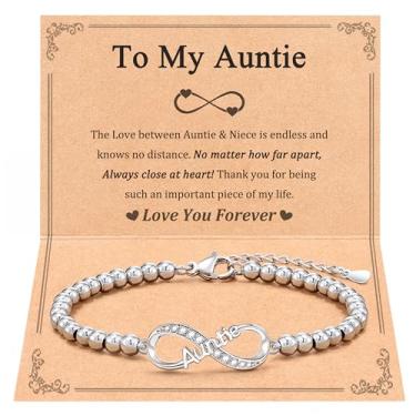 Imagem de Tarsus Pulseiras Infinity Love Heart para irmã/melhor amiga/filha/avó/avó/babá/tia, aniversário, Natal, Dia dos Namorados para mulheres, melhores amigas e meninas, average, Aço inoxidável, Sem Pedra