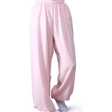 Imagem de Calças De Tai Chi Calças De Treinamento De Kung Fu Artes Marciais Chinesas Tai Chi Kung Fu Wing Chun Shaolin Yoga Knickerbockers Graciosas Calças De Treinamento De Perna Larga Solta, 08, M