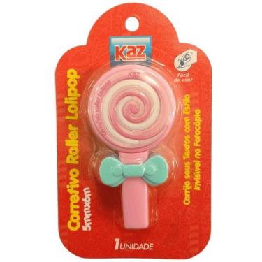 Imagem de Corretivo Roller Lolipop - 5Mmx6M - Rosa - Kz827Am - Kaz