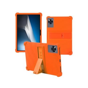 Imagem de Capa para tablet Doogee Tab A9 Pro+ Android 15 de 11 polegadas, capa protetora de borracha leve à prova de choque, compatível com crianças, de silicone macio, ajustável, laranja