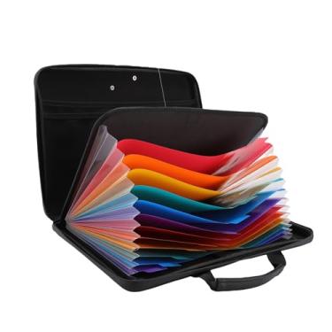 Imagem de AYNEFY Bolsa Organizadora de Arquivos de Documentos à Prova de Fogo, Caixa Portátil de Documento à Prova de Fogo Hard Shell Organizador de Armazenamento Portátil de Armazenamento