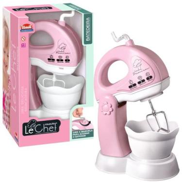 Imagem de Batedeira de Brinquedo Infantil com Função Giratória Rosa - Usual Brin
