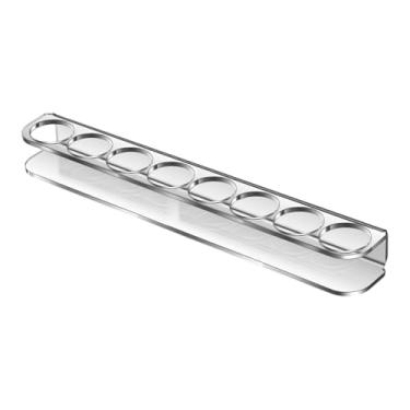 Imagem de Kokiya Organizador de armazenamento de suporte de frascos para prateleira de armazenamento de laboratório compacto inclui folhas adesivas transparentes com 8