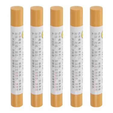 Imagem de Giz de cera de reparo de móveis, 5 peças - bastão de enchimento de cera de madeira, marcadores de móveis para retoque - para arranhões, buracos, mesas, mesas de madeira, coberturas de piso de madeira