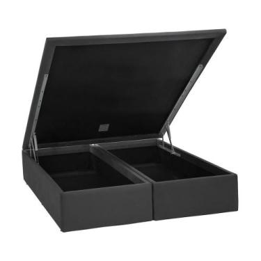 Imagem de Base Baú Physical Camurça Cinza Queen (158X198X39) - Ortobom