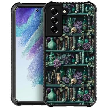 Imagem de DAIZAG Capa para Samsung Galaxy S22 Plus, capa protetora antiderrapante com absorção de choque de quatro cantos para meninas e meninos - The Magician's Bookshelf