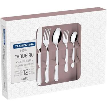 Imagem de Faqueiro Inox 60pc Tramontina - NegCert tec
