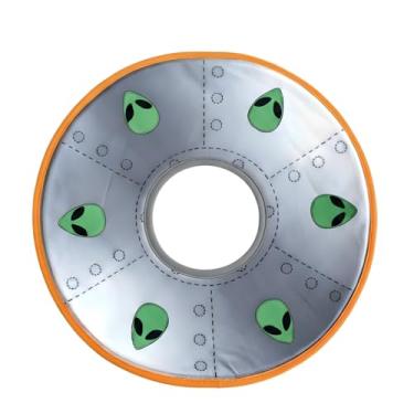 Imagem de ComfyCamper Fantasia de coleira de alienígena para cães - UFO Space Story XXS XXL Toy Cosplay Halloween Costumes Natal, G