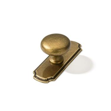 Imagem de Cabinet Knob khtumeware, placa traseira de 3,2 cm, latão antigo