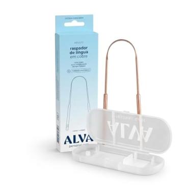 Imagem de Raspador de Língua de Cobre para Higiene Bucal com Estojo de Proteção