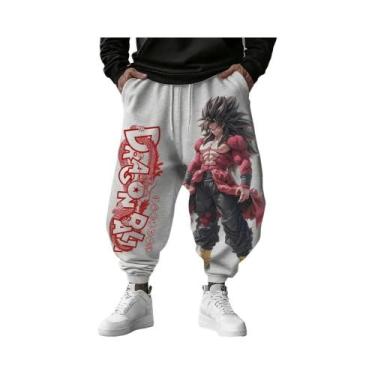 Imagem de Calças De Moletom De Algodão Para Homens E Mulheres, Estilo Dragon Bal