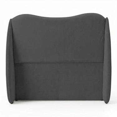 Imagem de Cabeceira Orgânica Para Cama Box Viúva Luma 120cm Bouclê Cinza Escuro - Abmaza