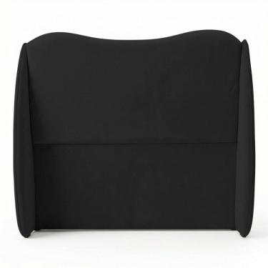 Imagem de Cabeceira Orgânica Para Cama Box Viúva Luma 120cm Bouclê Preto - Abmaza
