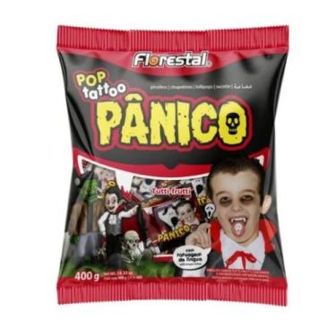 Imagem de Pirulito Pânico Pop Tattoo C/50 Unids - 400g - Bovistense