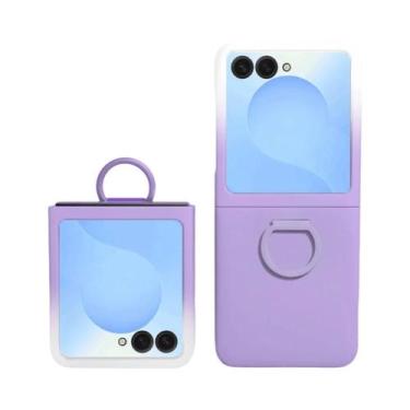 Imagem de Capa Rígida Samsung Galaxy Z Flip 7 6 5 FE Com Efeito Degradê E Toque 