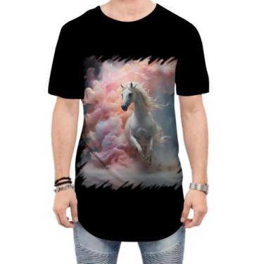 Imagem de Camiseta Longline Cavalo Explosão de Cores Hipnotizante 1 - Kasubeck S