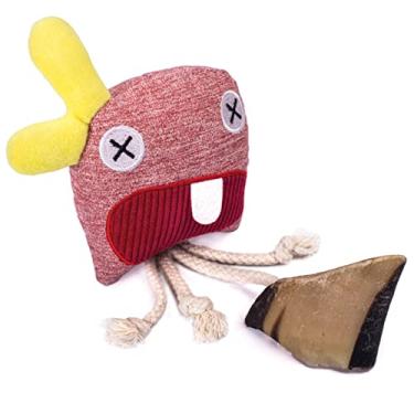 Imagem de Brinquedo Cachorro MADOG Dentinho Pelucia Pet Casco Bovino