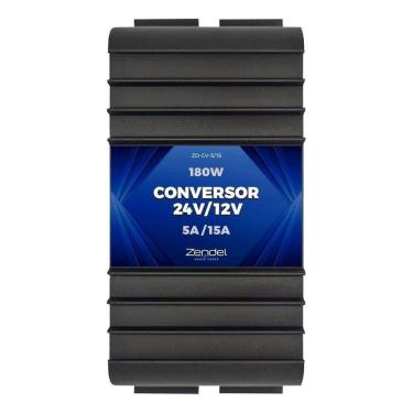 Imagem de Conversor de Voltagem Zendel 24v para 12v 5a 15a Automotivo