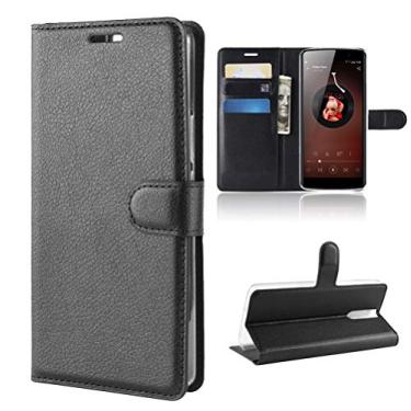 Imagem de LEAGOO Power 5 Capa, carteira flip de couro PU premium com compartimento para cartão, suporte e fecho magnético [capa interior à prova de choque de TPU] Compatível com LEAGOO Power 5