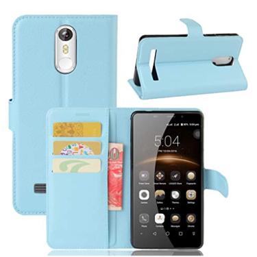 Imagem de LEAGOO M8 Capa, carteira flip de couro PU premium com compartimento para cartão, suporte e fecho magnético [capa interior TPU à prova de choque] Compatível com LEAGOO M8