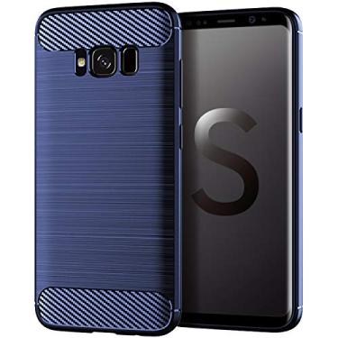 Imagem de Capa para Samsung Galaxy S8, sensação macia, proteção total, anti-arranhões e impressões digitais + capa de celular resistente a arranhões para Samsung Galaxy S8