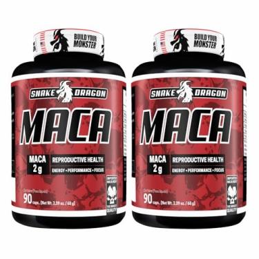 Imagem de Kit 2x Maca Peruana 90 Capsulas 2000mg Premium Pura Por Dose Importada Para Homens Mulheres Lepidium Meyenii 100% Natural Rende 60 Doses Matéria Prima Suplemento Cáps Suplemento Energia Resistência - Snake Dragon