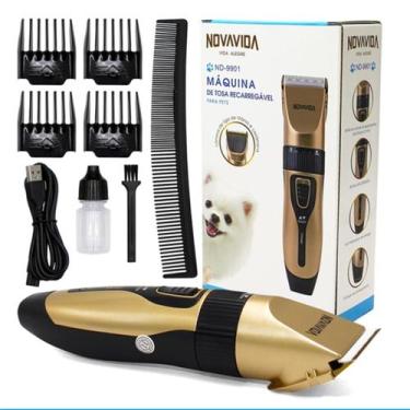 Imagem de Kit Máquina Tosa Pets Cachorro Tosar Cães Gatos Profissional - NOVA VI