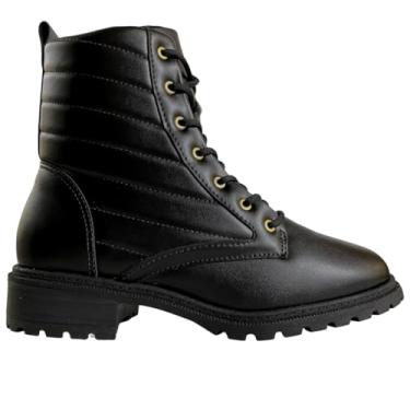 Imagem de Bota Coturno Modare Feminina Ultra Conforto – Preta com Costuras – Nº 36