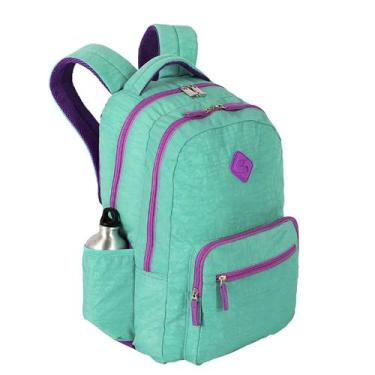 Imagem de Mochila Costa Sestini Crinkle 4 College Faculdade Anti Furto, Turquesa